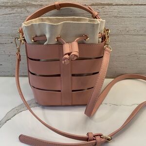 Madison West Vegan Leather Nesting Purse Pink